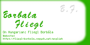borbala fliegl business card