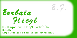 borbala fliegl business card